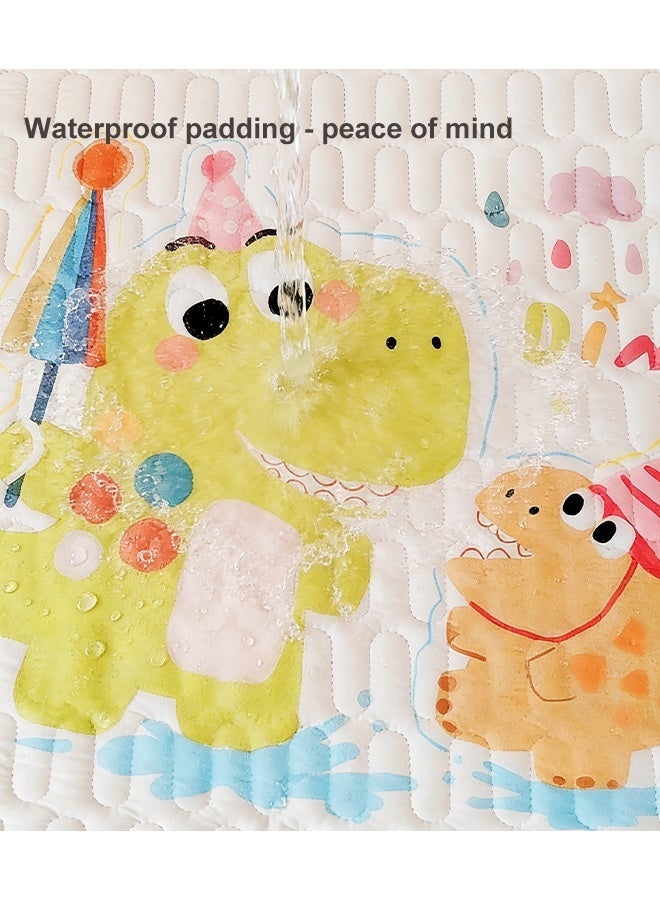 Vividorad Baby Waterproof Bed Pad Baby Diaper Changing Pad Liner Non-Slip Washable Toddler Potty Training Pads Reusable Portable Changing Table Pad Soft Cotton Waterproof Changing Pad Urine Pads for Travel Anti-side For Babies/Adults/Pets - Image 5